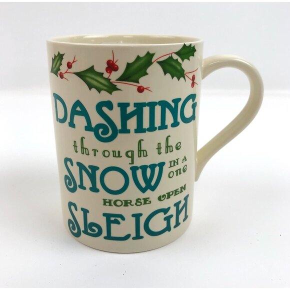 Lenox Heat Changing Christmas Mug Dashing Through The Snow Holiday 12oz Boxed - Picture 3 of 9